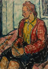 Peggy Crombie, Portrait of Hazel Upton, 1948, Oil on Board