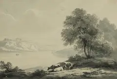 John Glover, Near Ullswater, c.1820, Ink & Wash