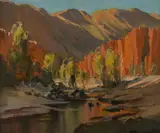 John Samuel Loxton, Ormiston Gorge, Central Australia, Oil on Canvas