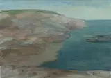 Kevin Oxley, Seascape (Headland), Oil on Paper