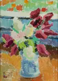 Ludmilla Meilerts-Krastins, Still Life, Oil on Canvas on Board