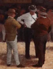 Rick Everingham, Three Men of the Land, Oil on Canvas on Board