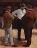 Rick Everingham, Three Men of the Land, Oil on Canvas on Board