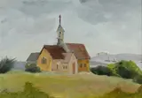 Michael Kmit, St Peter's Anglican Church, Watsons Bay, Sydney, Oil on Canvas on Board