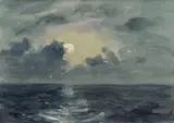 Robert Richmond Campbell, Moonrise, Indian Ocean, 1962, W/Clr & Gouache