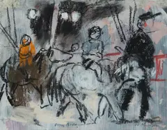 Wendy Sharpe, Pony Ride - Stardust Circus, 2000, Pastel, Charcoal & Gouache on Paper