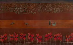 Bob Marchant, Wandering Along the Gun Barrel Highway, 1990, Oil on Canvas