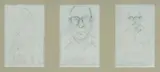 Jon Molvig, Russell Drysdale - three portrait studies, c.1964, The artist's oil portrait of Russell Drysdale (now in the collection of Queensland Art Gallery) was a finalist in the 1965 Archibald Prize