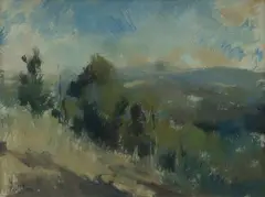 L. Scott Pendlebury, Hillside Menzies Creek [Victoria], Oil on Board