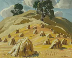 Max Ragless, Corner of the Hayfield, Oil on Board