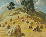 Max Ragless, Corner of the Hayfield, Oil on Board