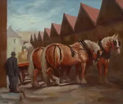 Normand Baker, Off to Market, Oil on Canvas