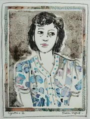 Cynthia II by Susan Wright, Monotype & Collage, offered Oct 2023