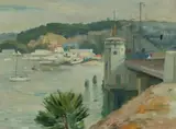 Joshua Smith, Spit Bridge, Sydney, from the North, Oil on Board