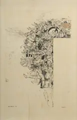 Louis James, Sunbathers, 1969, Ink & Collage (Varnished)