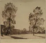 Elioth Gruner, The Poplars, Etching No.24