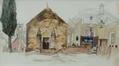 Douglas Annand, Old Church at Ebenezer, N.S.W, Ink & W/Clr