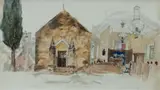 Douglas Annand, Old Church at Ebenezer, N.S.W, Ink & W/Clr