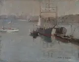 James Ranalph Jackson, Sydney Harbour, Oil on Canvas on Board
