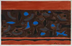 Untitled by John Coburn, Acrylic on Paper, sold Aug 2023