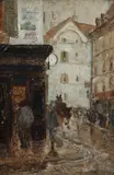 Albert Henry Fullwood, A Corner of Paris, c.1918, Oil on Board