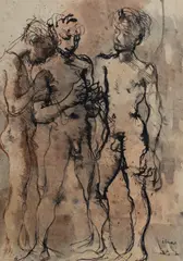 Ideas by Donald Friend, Ink & Wash, sold Aug 2023