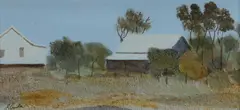 Bush Homestead by Ray Crooke, Gouache, sold Aug 2023