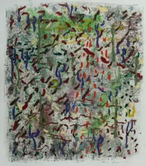 Untitled by Matthew Johnson, 1990, Mixed Media on Paper, sold Aug 2023