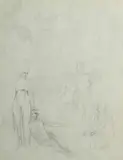 Major Study for the Watercolour 'Mythological by Norman Lindsay, c.1934, Pencil, offered Aug 2023