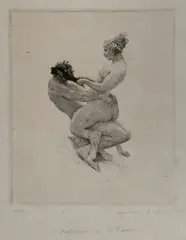 Norman Lindsay, Afternoon of the Faun, c.1920, Etching & Stipple 20/50
