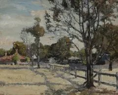 James Muir Auld, Afternoon Shadows, Oil on Canvas on Board