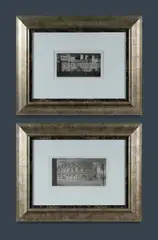 Brian Dunlop, (2), 'Pyrmont Bridge,' 1975, aquatint 1/28 (13x24cm image); and Building Alongside Pyrmont Bridge, Sydney., aquatint 11/16, (15x29.5cm image)