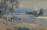 Harold B Herbert, Hawkesbury River at North Richmond, 1938, W/Clr & Gouache