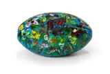 Pro Hart, Wildflowers, Oil on Sherrin AFL Football