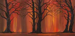Arvid Broms, Forest landscape, oil