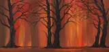 Arvid Broms, Forest landscape, oil
