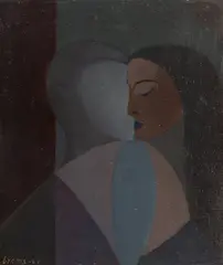Arvid Broms, Neito kesäyössä (Maiden in summer night), oil