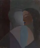 Arvid Broms, Neito kesäyössä (Maiden in summer night), oil