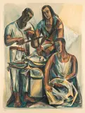 Tuulikki Pietilä, Fishermen, lithograph
