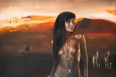 Äiti maa (Mother Earth) by Sampsa Sarparanta, oil, sold Jun 2026