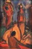 Georg von Swetlik, Figures, watercolour