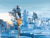 Häikäisevä pimeys V by Kristiina Uusitalo, oil, sold Jun 2026