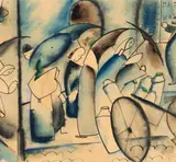 Greta Hällfors-Sipilä, Milk line, watercolour