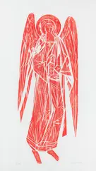 Ina Colliander, Angel, woodcut