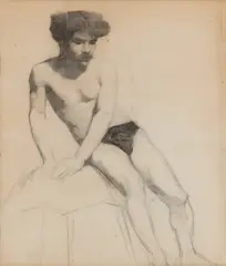 Helene Schjerfbeck, Young boy, drawing