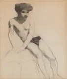 Helene Schjerfbeck, Young boy, drawing