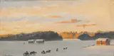 Johan Knutson, Winter landscape, oil