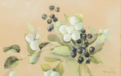 Maria Wiik, Berries, gouache