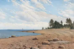 Thure Sundell, Shore landscape, oil