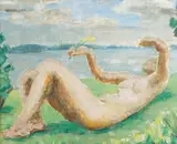 Wäinö Aaltonen, A reclining model, oil